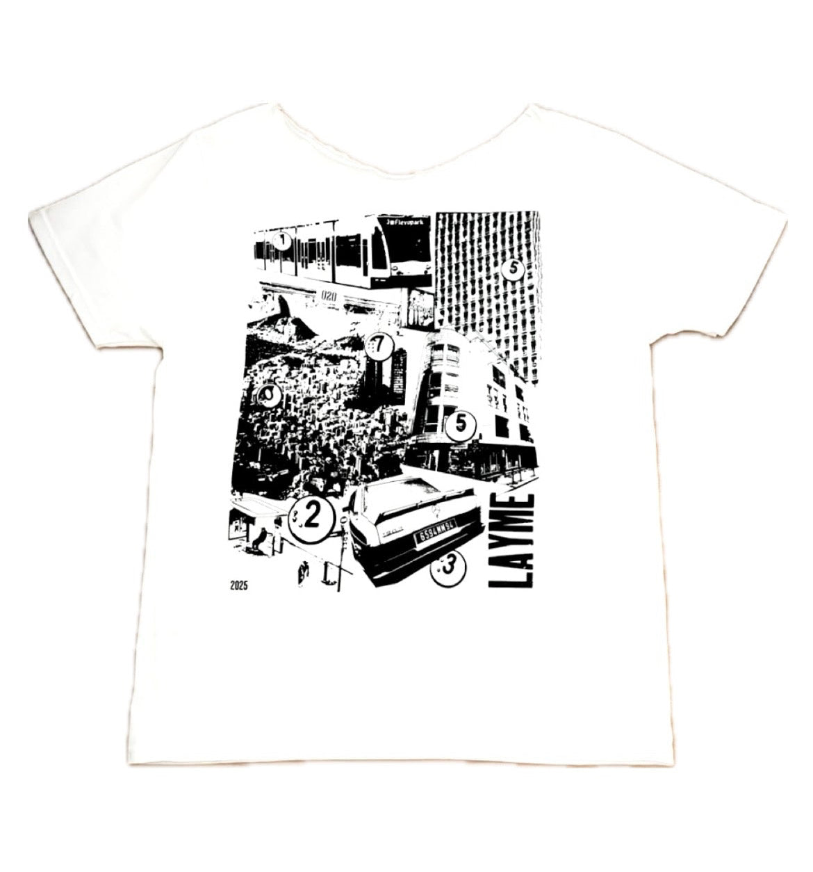 WHITE TEE ASYMÉTRIQUE